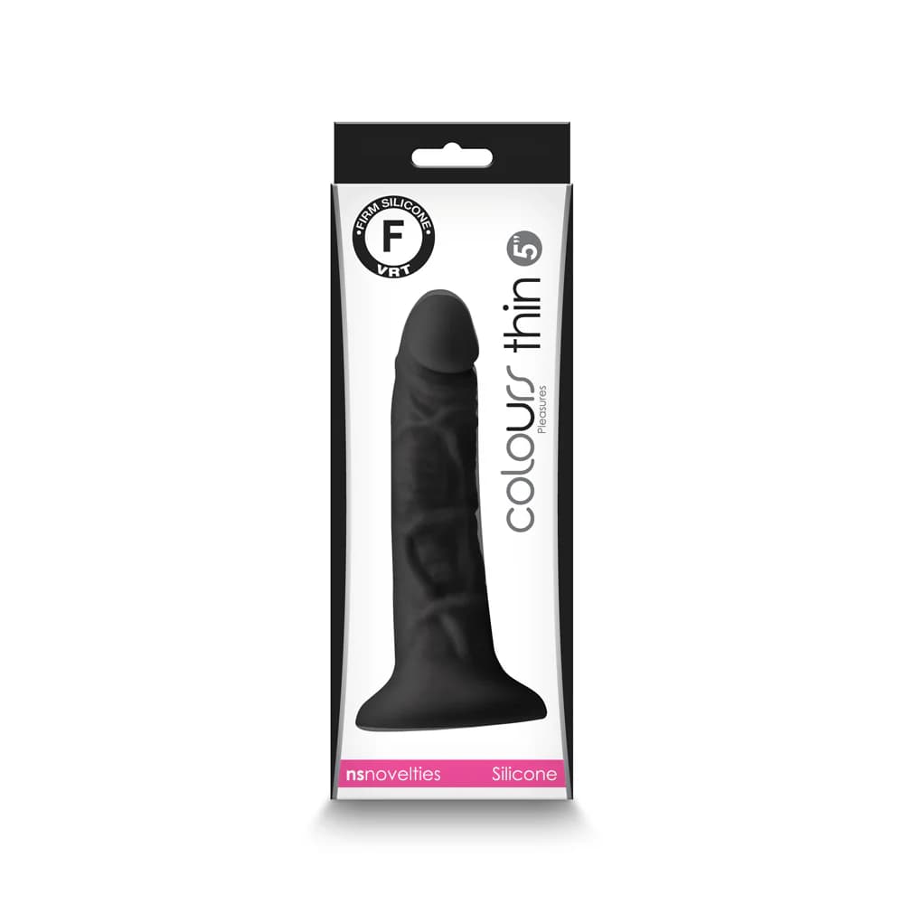 Colours Pleasures Thin 5 in. Dildo Black thumbnail 4