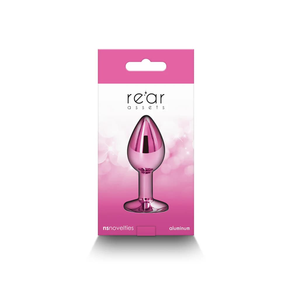 Rear Assets Metal Anal Plug Small Pink thumbnail 4