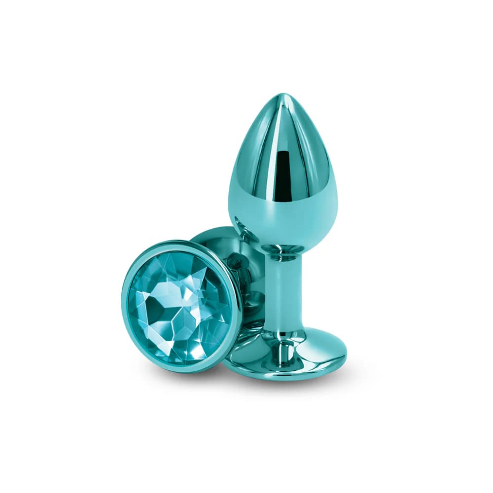 Rear Assets Metal Anal Plug Small Teal thumbnail 2