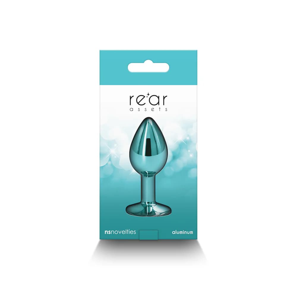 Rear Assets Metal Anal Plug Small Teal thumbnail 4