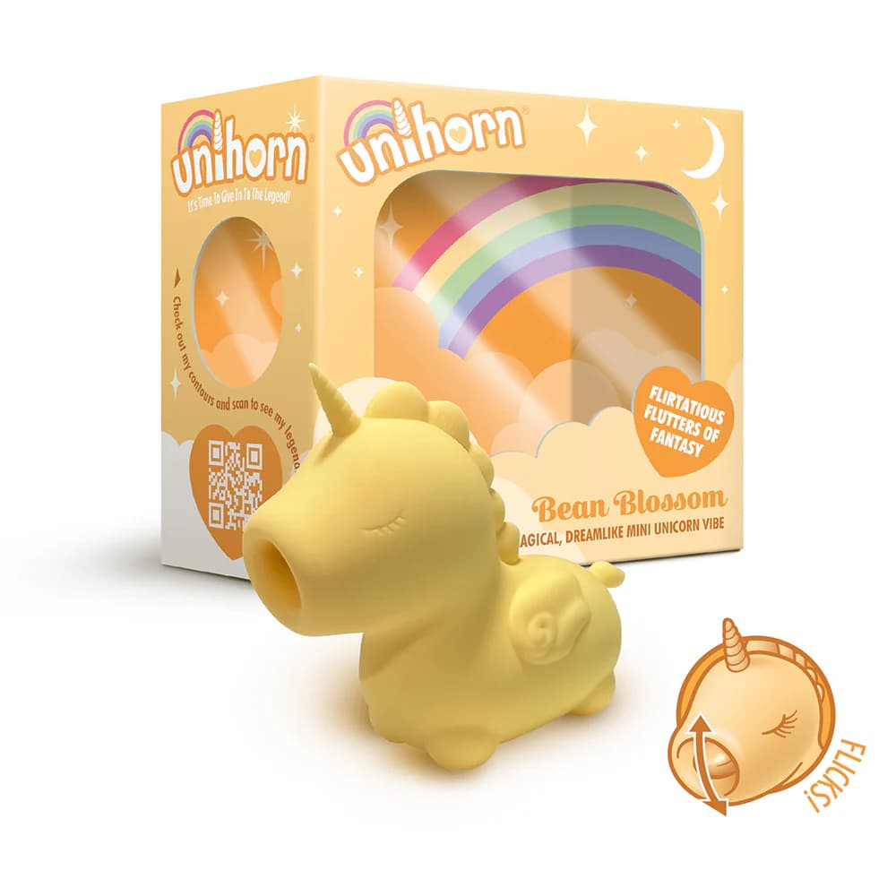Unihorn Bean Blossom Flicking Vibrator Yellow thumbnail 3