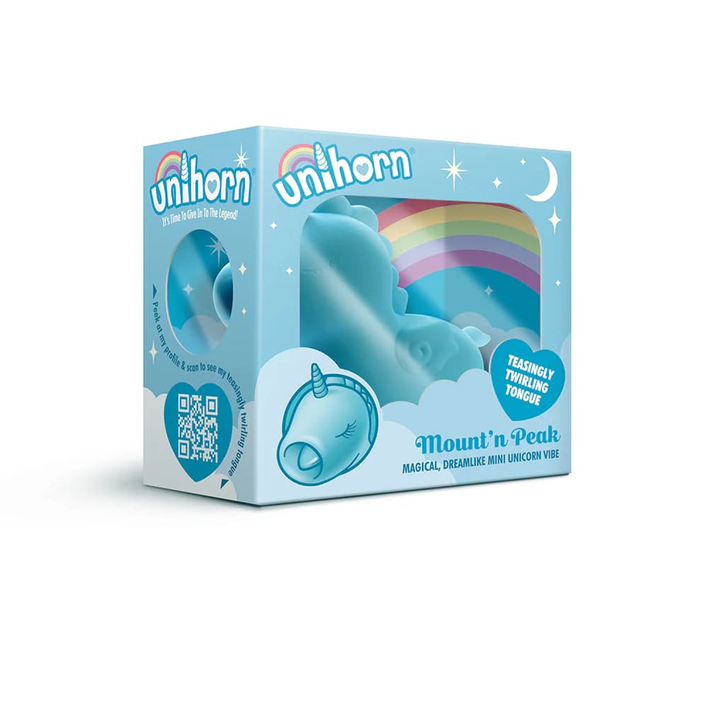 Unihorn Mount'n Peak Pointed Flicking Tongue Vibrator Blue thumbnail 4