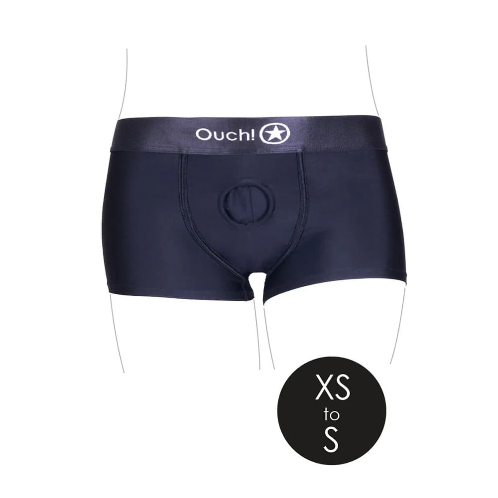 Ouch! Vibrating Strap-on Boxer Black XS/S thumbnail 5