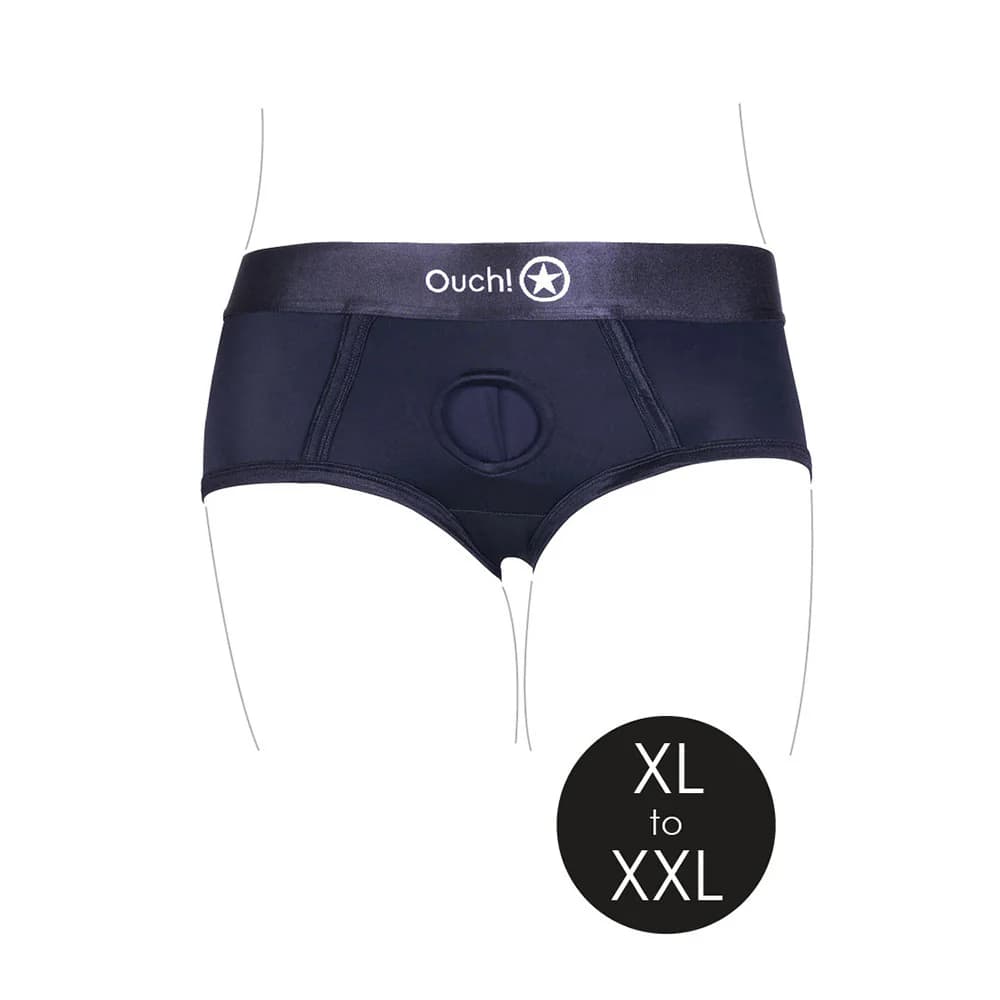 Ouch! Vibrating Strap-on Brief Black XL/2XL thumbnail 5