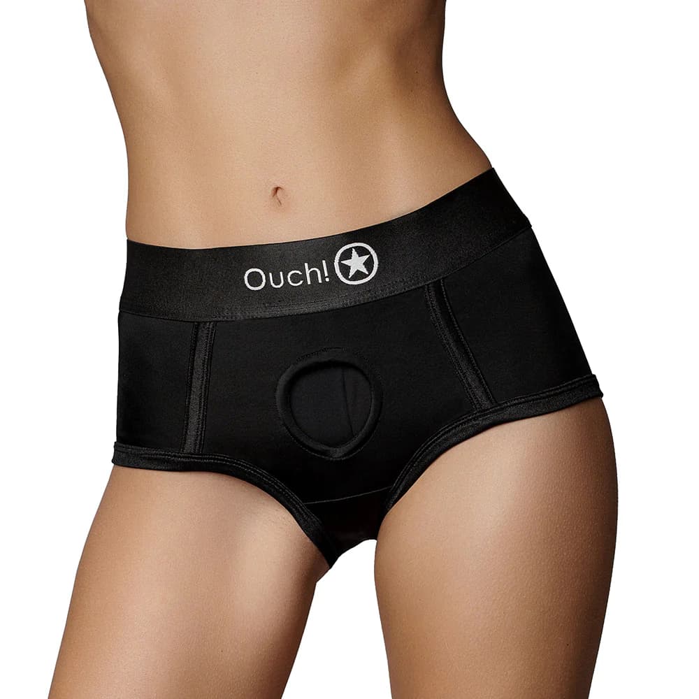 Ouch! Vibrating Strap-on Brief Black XS/S thumbnail 2