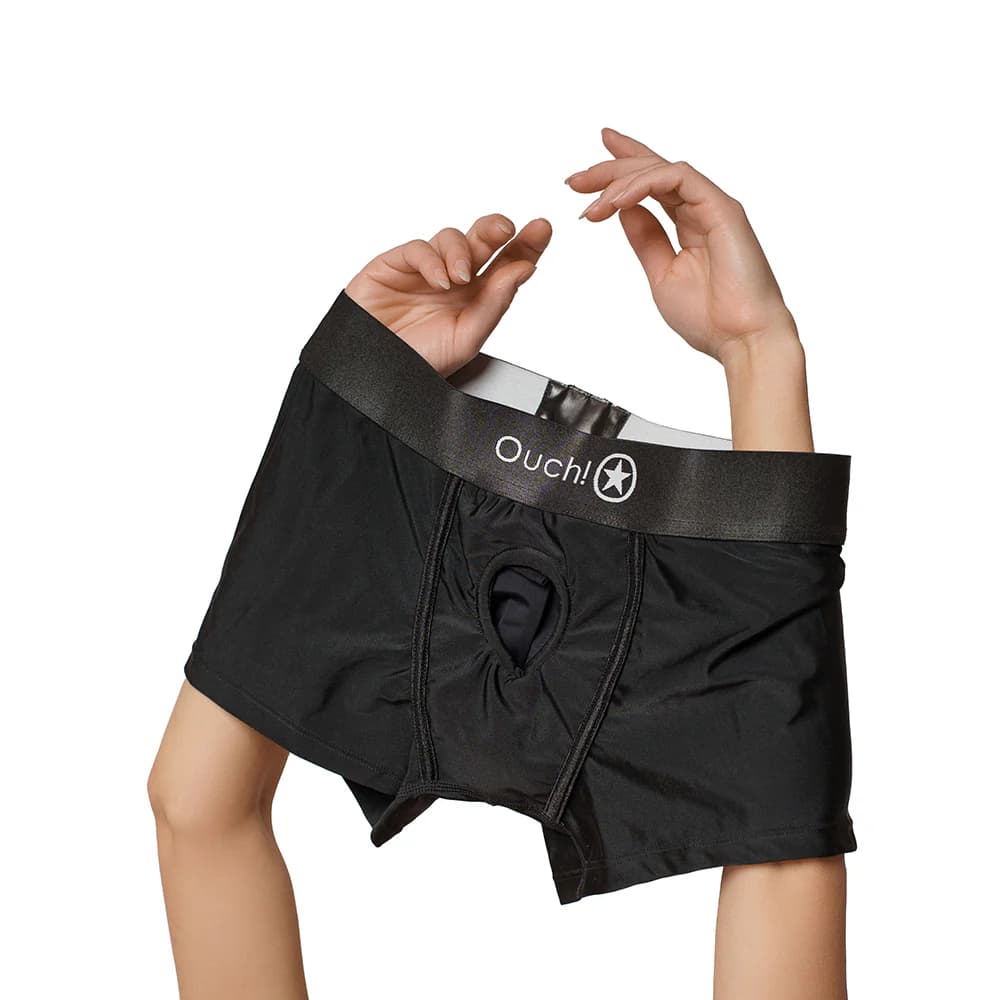 Ouch! Vibrating Strap-on Brief Black XS/S thumbnail 4