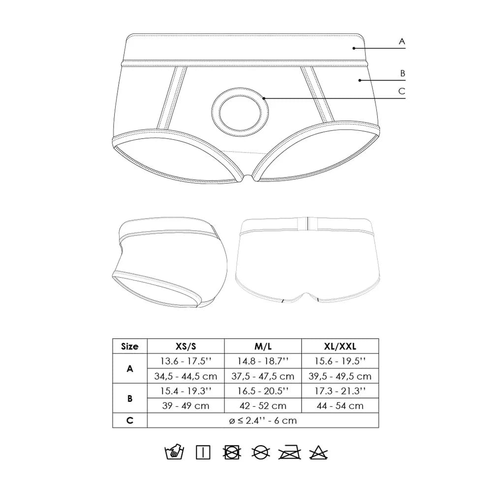 Ouch! Vibrating Strap-on Brief Black XS/S thumbnail 10