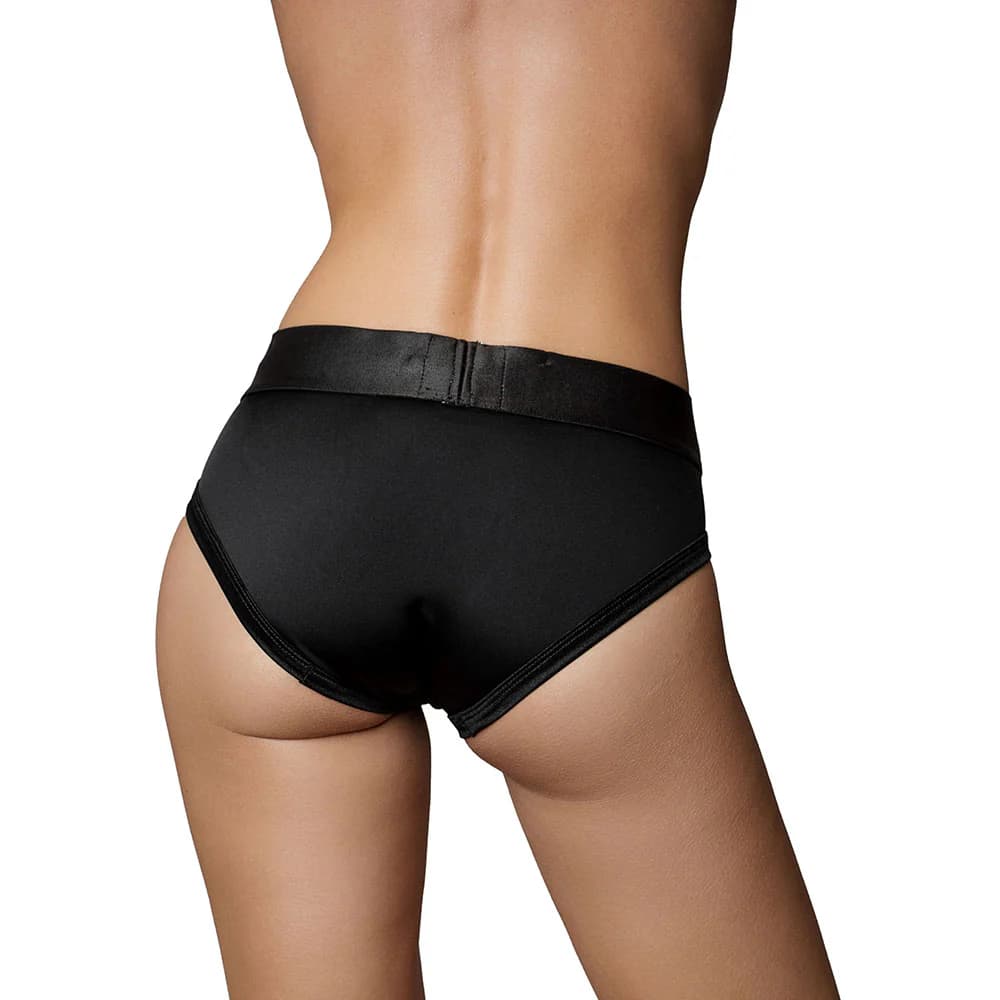 Ouch! Vibrating Strap-on High-cut Brief Black XS/S thumbnail 3