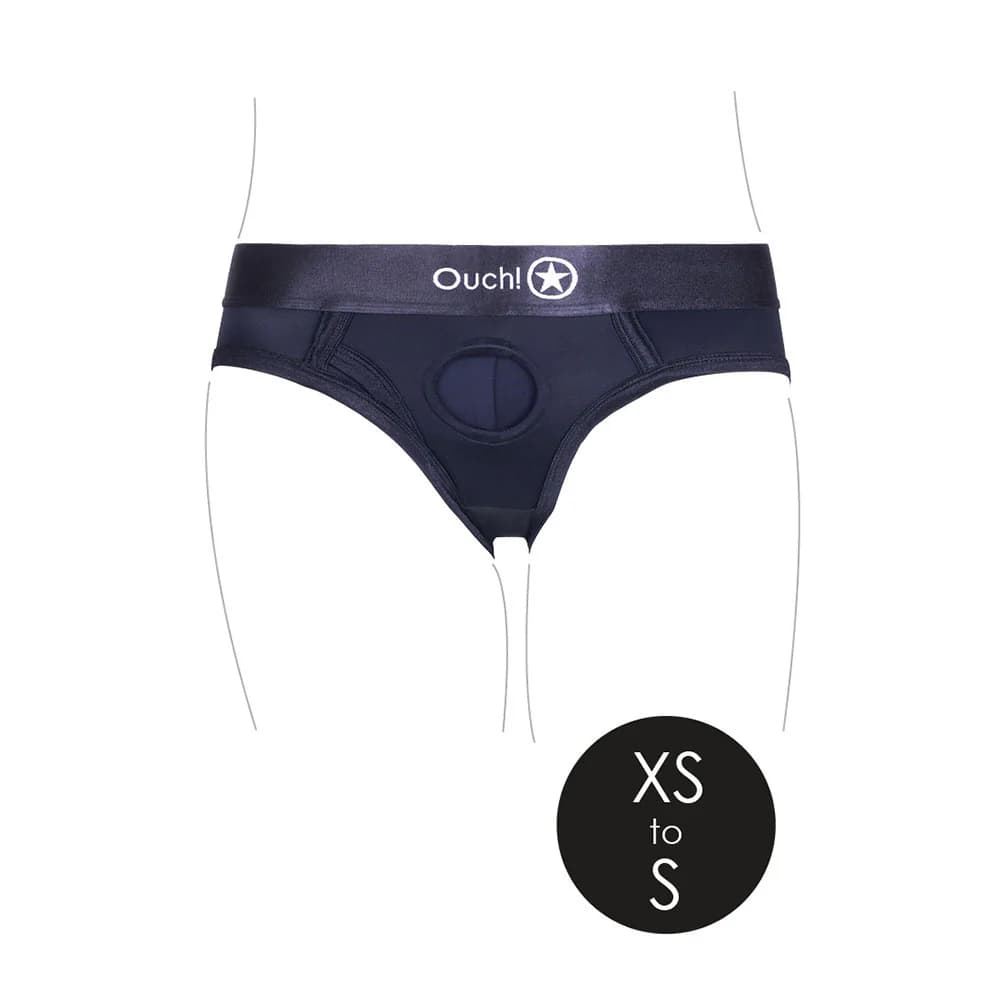 Ouch! Vibrating Strap-on High-cut Brief Black XS/S thumbnail 5