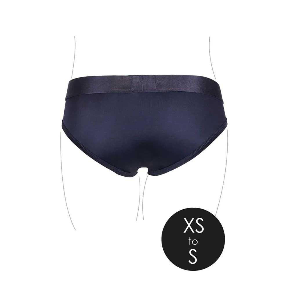 Ouch! Vibrating Strap-on High-cut Brief Black XS/S thumbnail 6