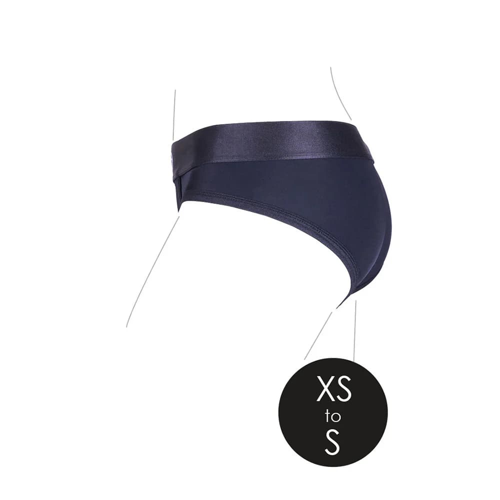 Ouch! Vibrating Strap-on High-cut Brief Black XS/S thumbnail 7