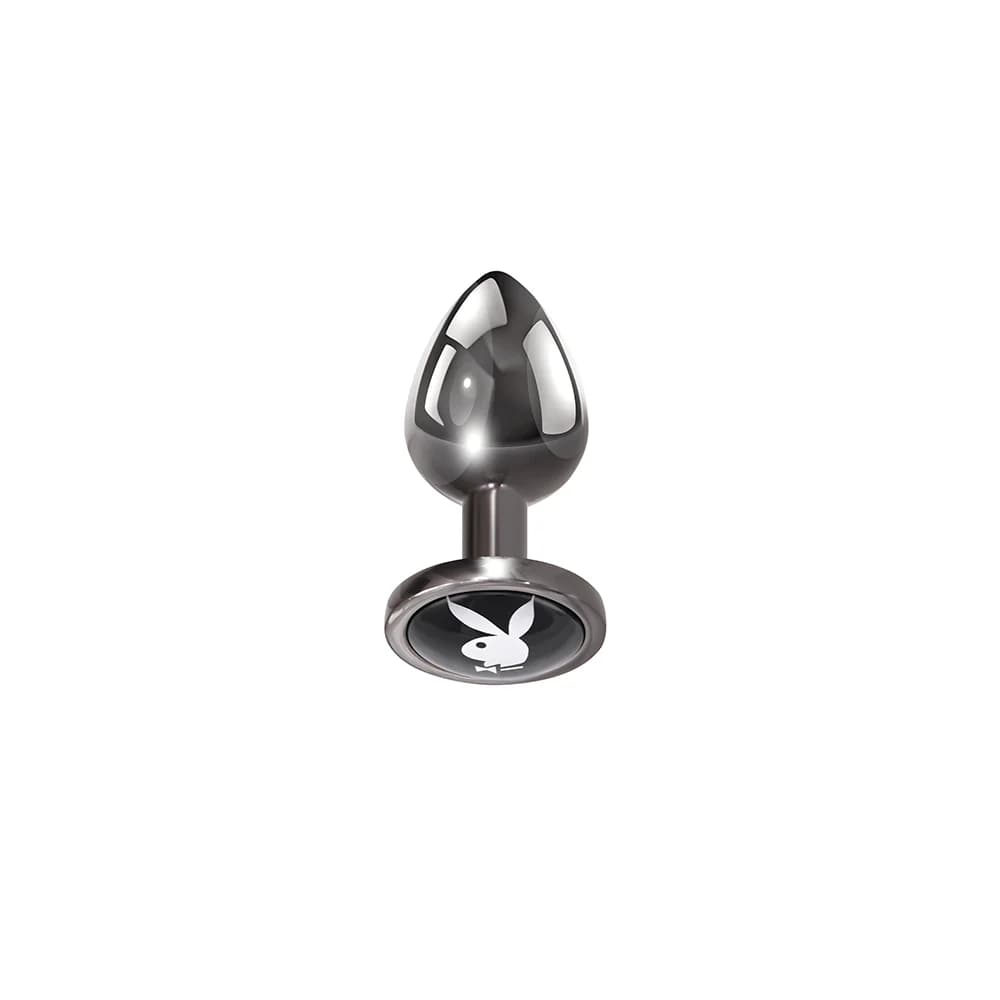 Playboy Tux Small Metal Anal Plug Hematite thumbnail 3