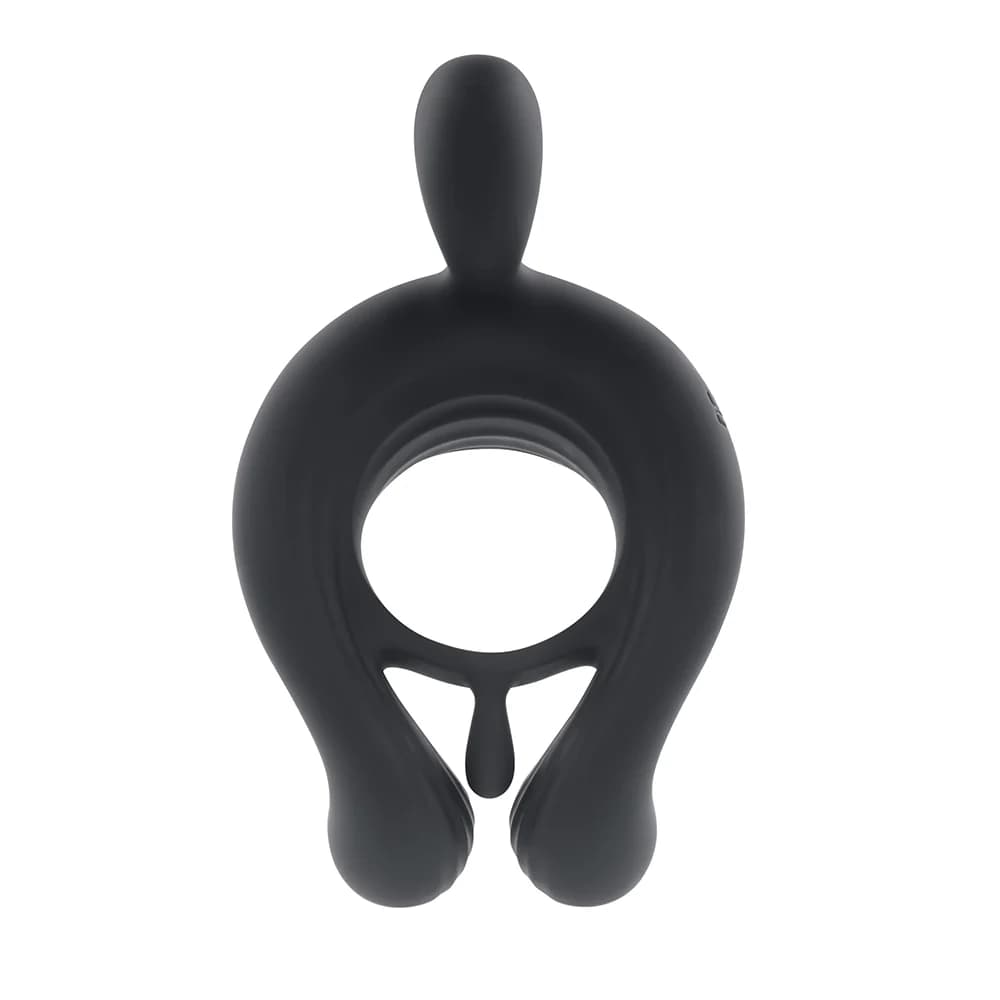 Playboy Triple Play Vibrating Cockring with Stimulator Black thumbnail 6