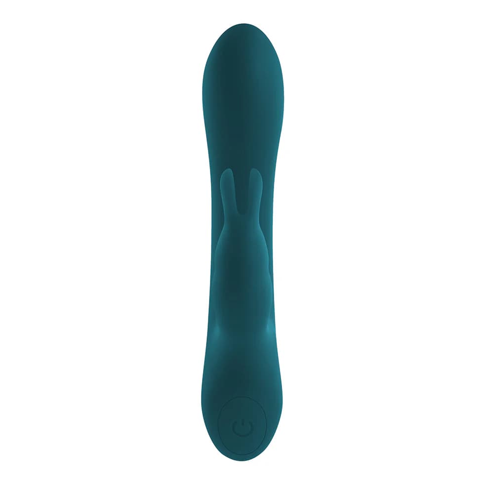 Playboy Lil Rabbit Rechargeable Silicone Dual Stimulation Vibrator Deep Teal thumbnail 2