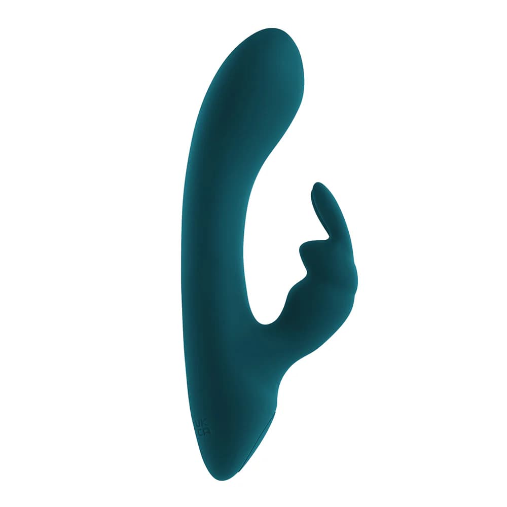 Playboy Lil Rabbit Rechargeable Silicone Dual Stimulation Vibrator Deep Teal thumbnail 5
