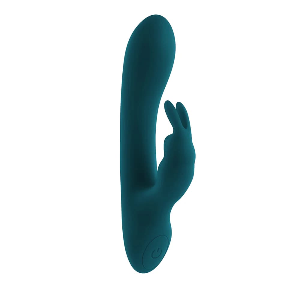 Playboy Lil Rabbit Rechargeable Silicone Dual Stimulation Vibrator Deep Teal thumbnail 6