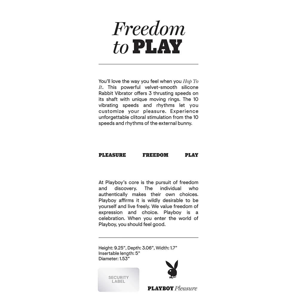 Playboy Hop To It Rechargeable Thrusting Silicone Dual Stimulation Vibrator Acai thumbnail 9