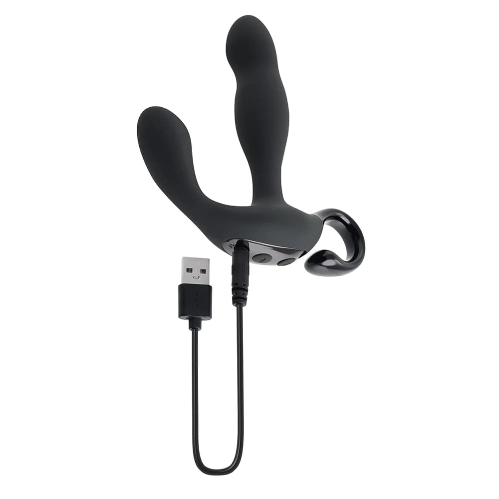 Playboy Come Hither Rechargeable Remote Controlled Silicone Vibrating Prostate Massager Black thumbnail 6