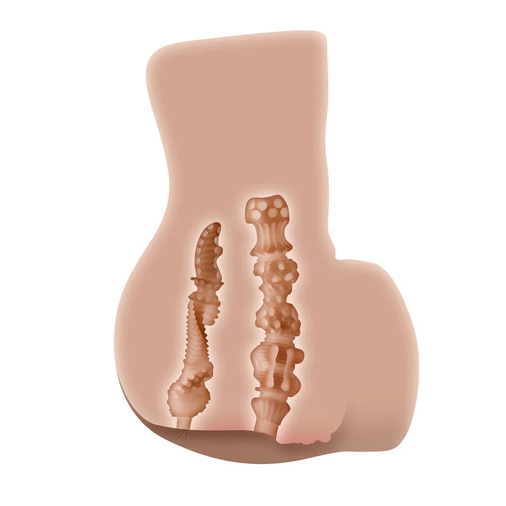 Zero Tolerance Rear Beauty Rechargeable Remote Controlled Vibrating Sucking Dual Entry Masturbator TPE Light thumbnail 10
