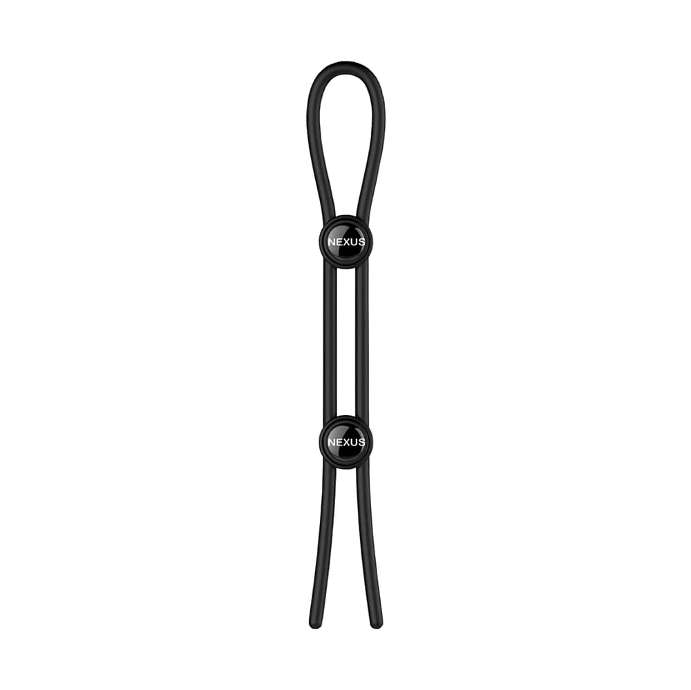 Nexus Forge Adjustable Silicone Cock and Ball Lasso Ring Black thumbnail 2