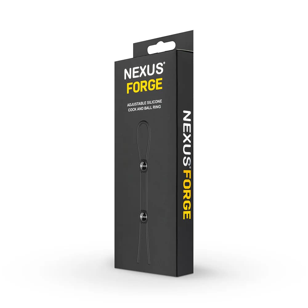 Nexus Forge Adjustable Silicone Cock and Ball Lasso Ring Black thumbnail 5