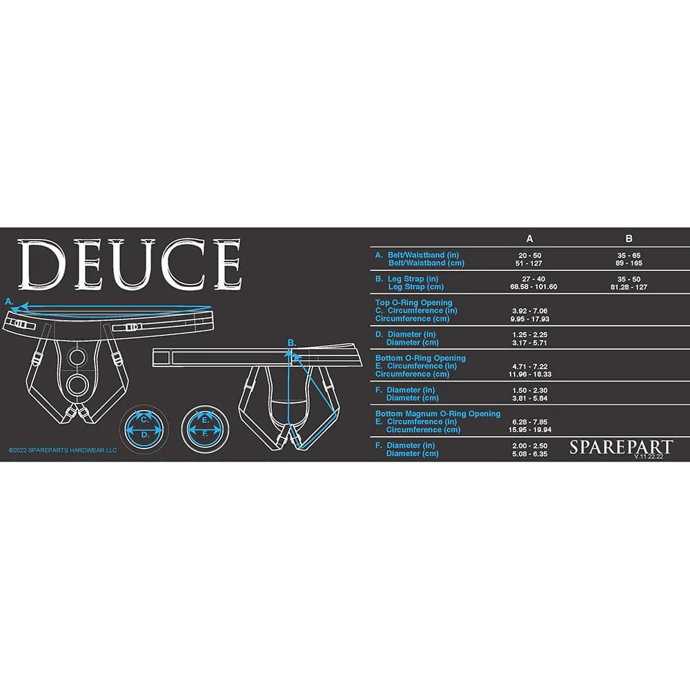 SpareParts Deuce Double Strap Harness Black Size A Magnum thumbnail 8