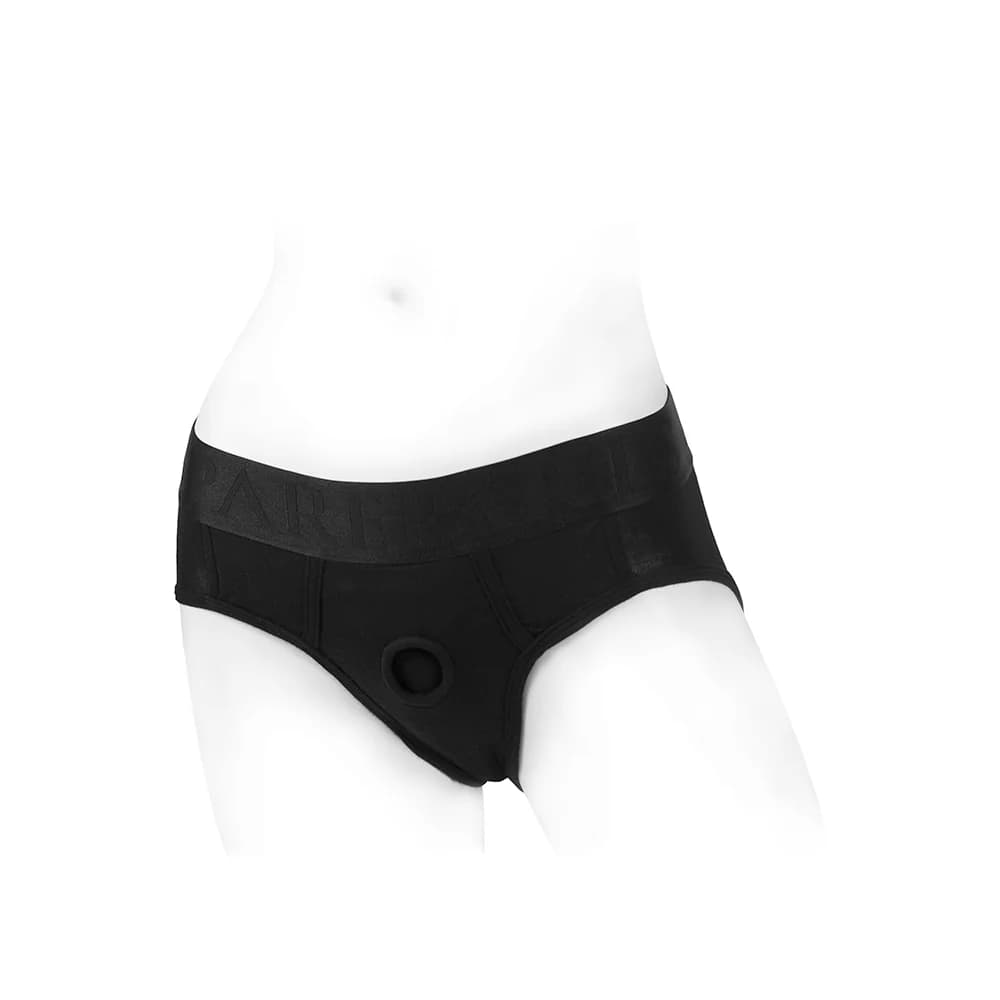SpareParts Tomboi Rayon Briefs Harness Black Size M thumbnail 2