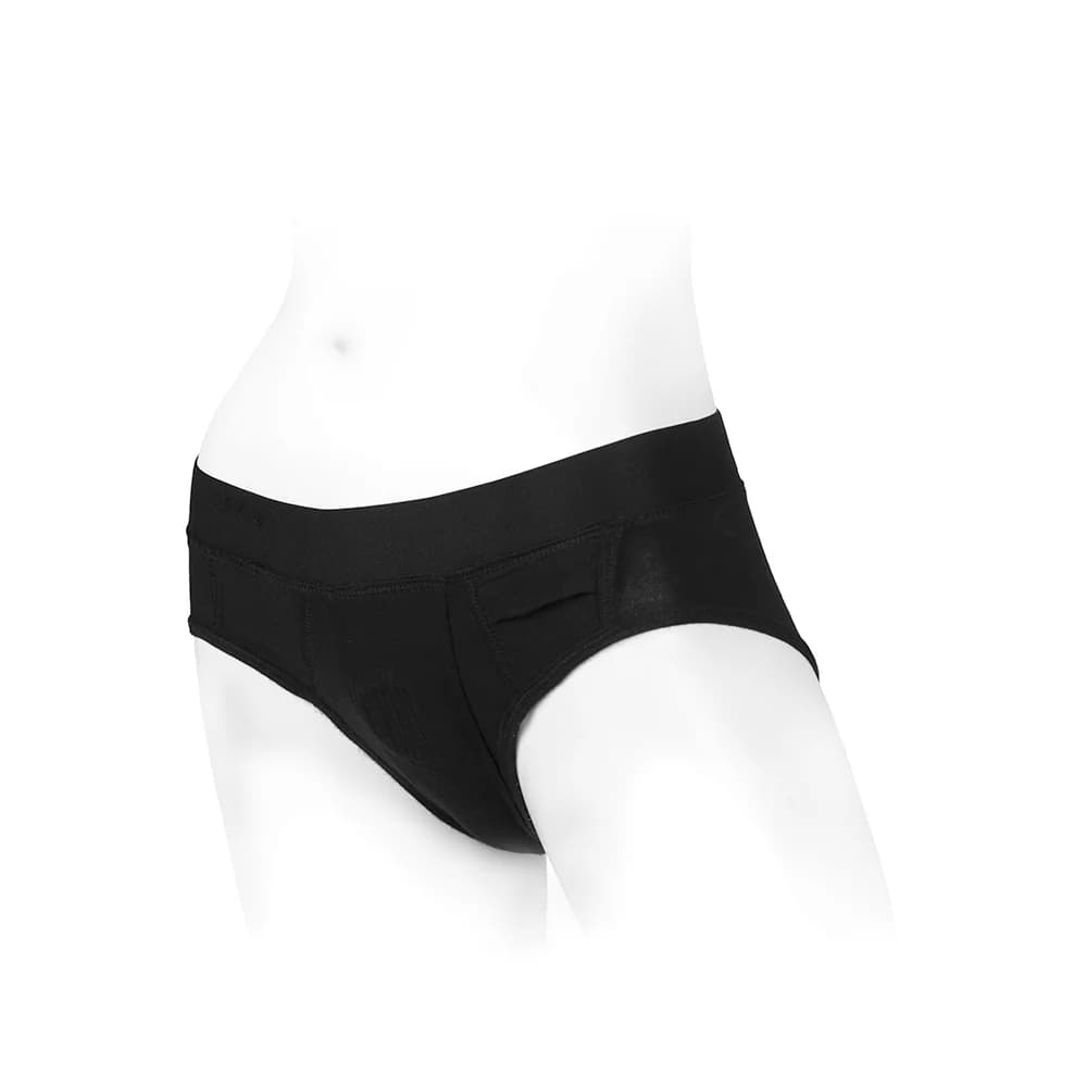 SpareParts Tomboi Rayon Briefs Harness Black Size M thumbnail 4