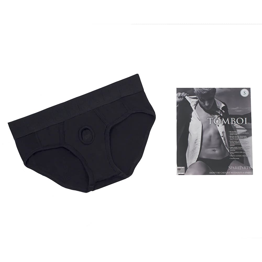 SpareParts Tomboi Rayon Briefs Harness Black Size M thumbnail 7