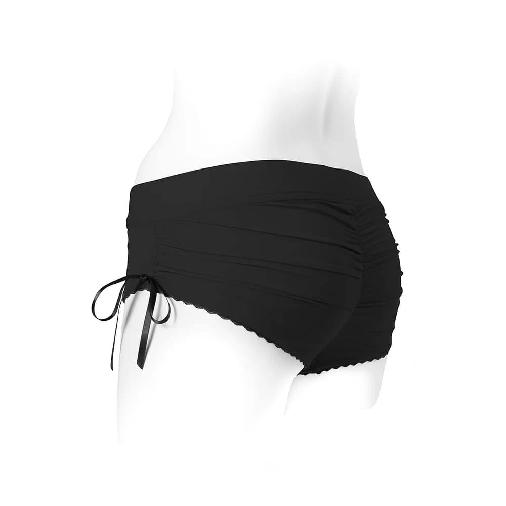 SpareParts Sasha Cinch Booty Short Harness Black Size S thumbnail 4