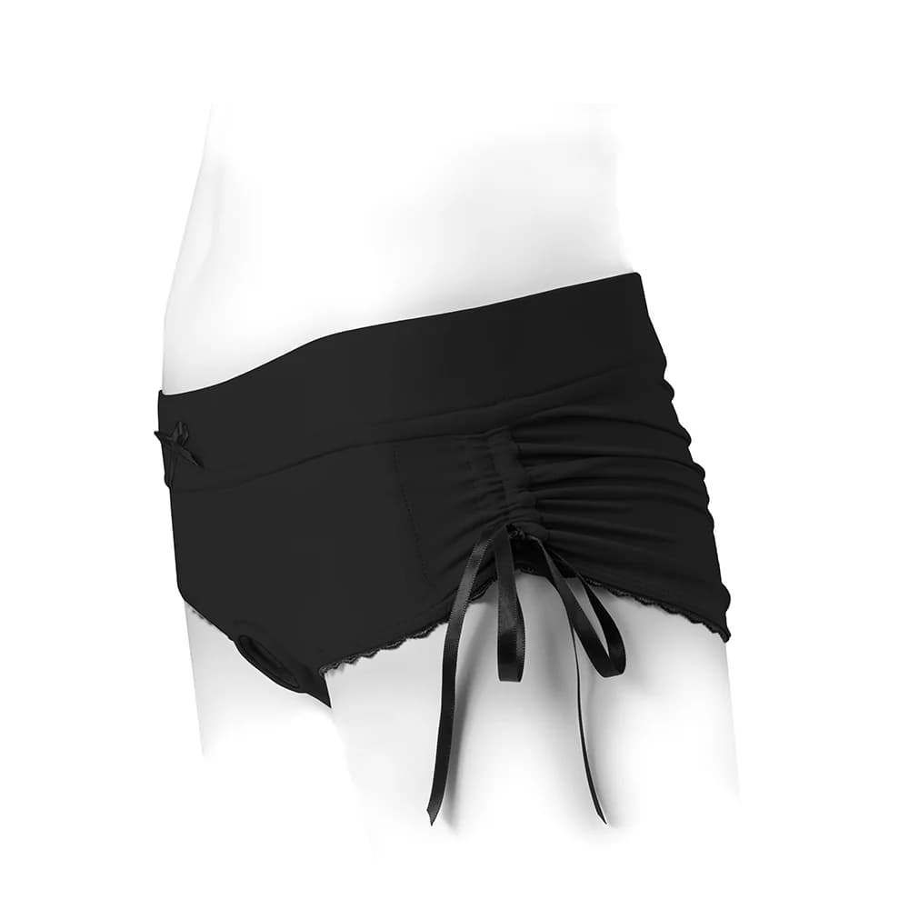 SpareParts Sasha Cinch Booty Short Harness Black Size S thumbnail 6