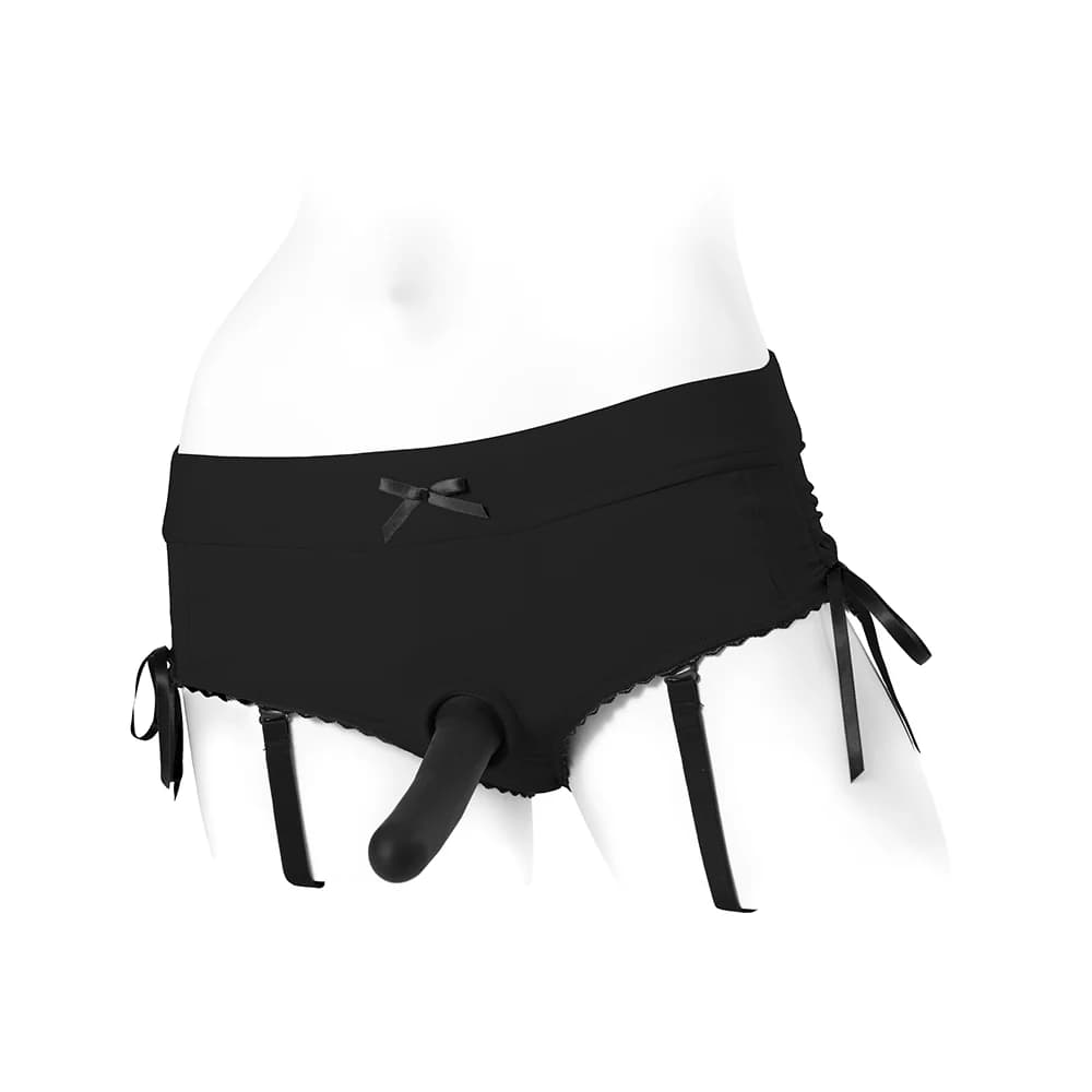 SpareParts Sasha Cinch Booty Short Harness Black Size S thumbnail 10