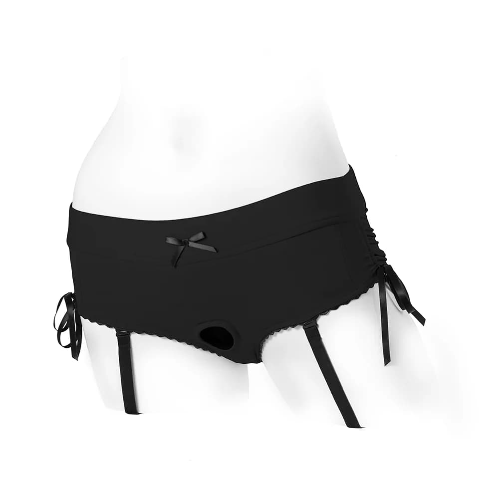 SpareParts Sasha Cinch Booty Short Harness Black Size M thumbnail 3