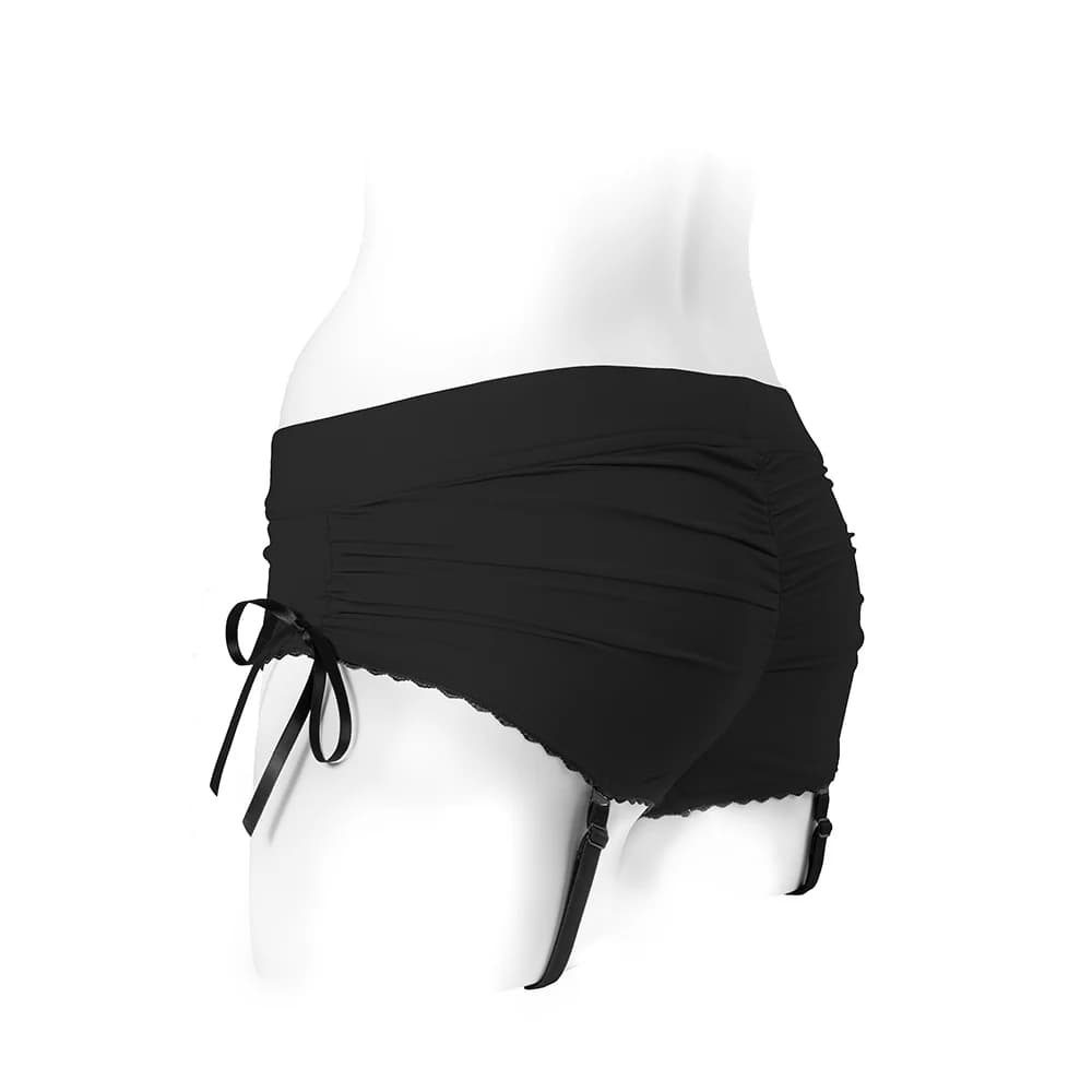 SpareParts Sasha Cinch Booty Short Harness Black Size L thumbnail 5