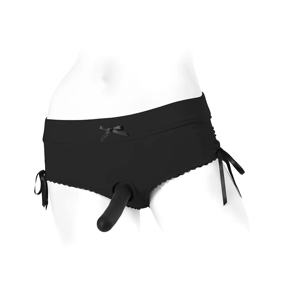 SpareParts Sasha Cinch Booty Short Harness Black Size L thumbnail 9