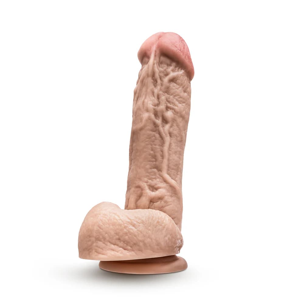 Dr. Skin Mr. D Realistic 8.5 in. Dildo with Balls Beige thumbnail 3