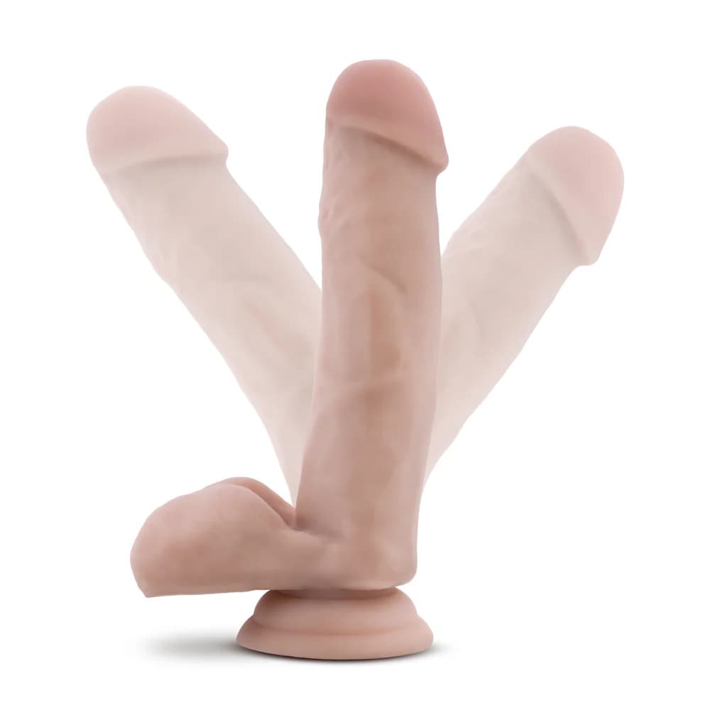 Dr. Skin Dr. Mark 7 in. Dildo with Balls Beige thumbnail 6