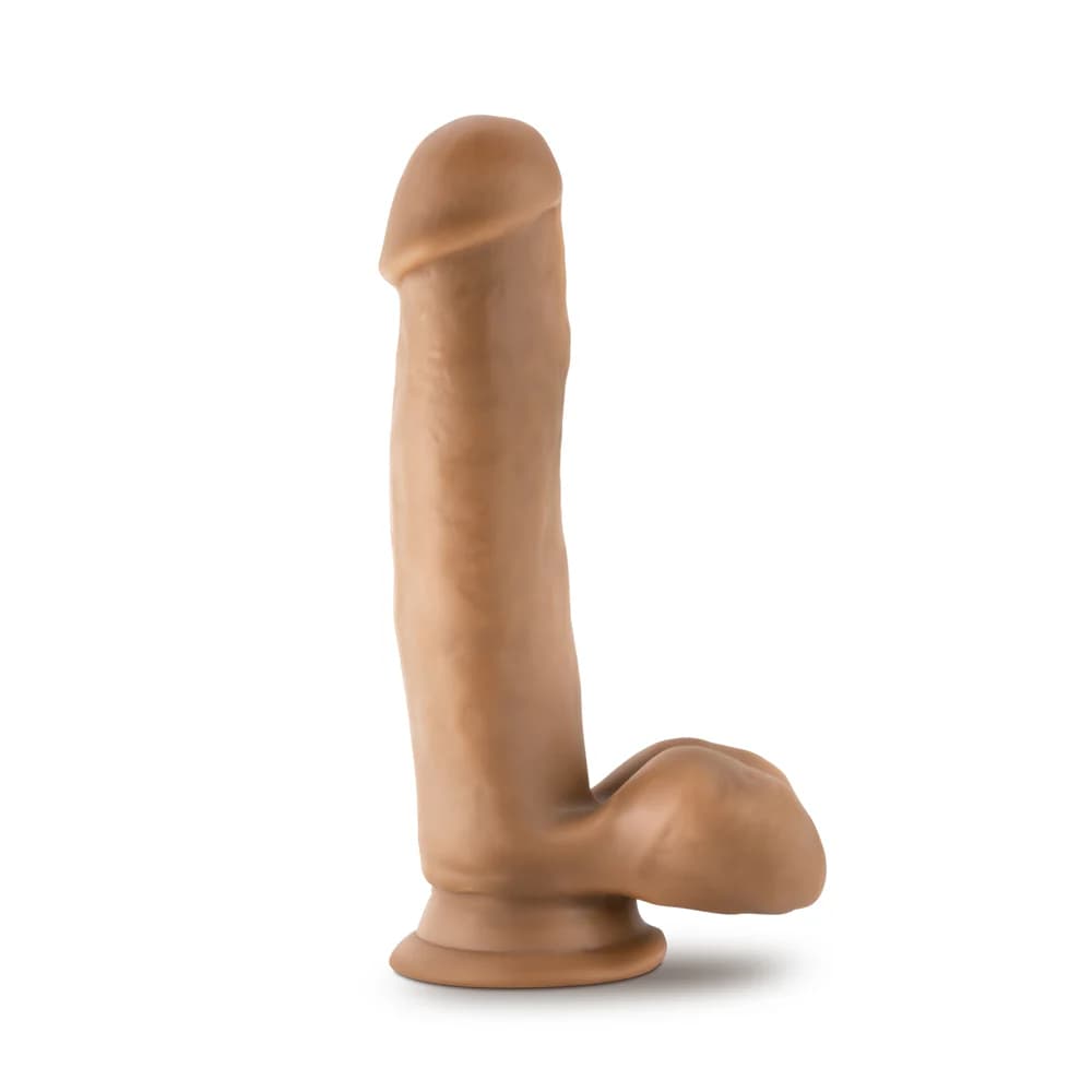 Dr. Skin Dr. Mark 7 in. Dildo with Balls Tan thumbnail 2