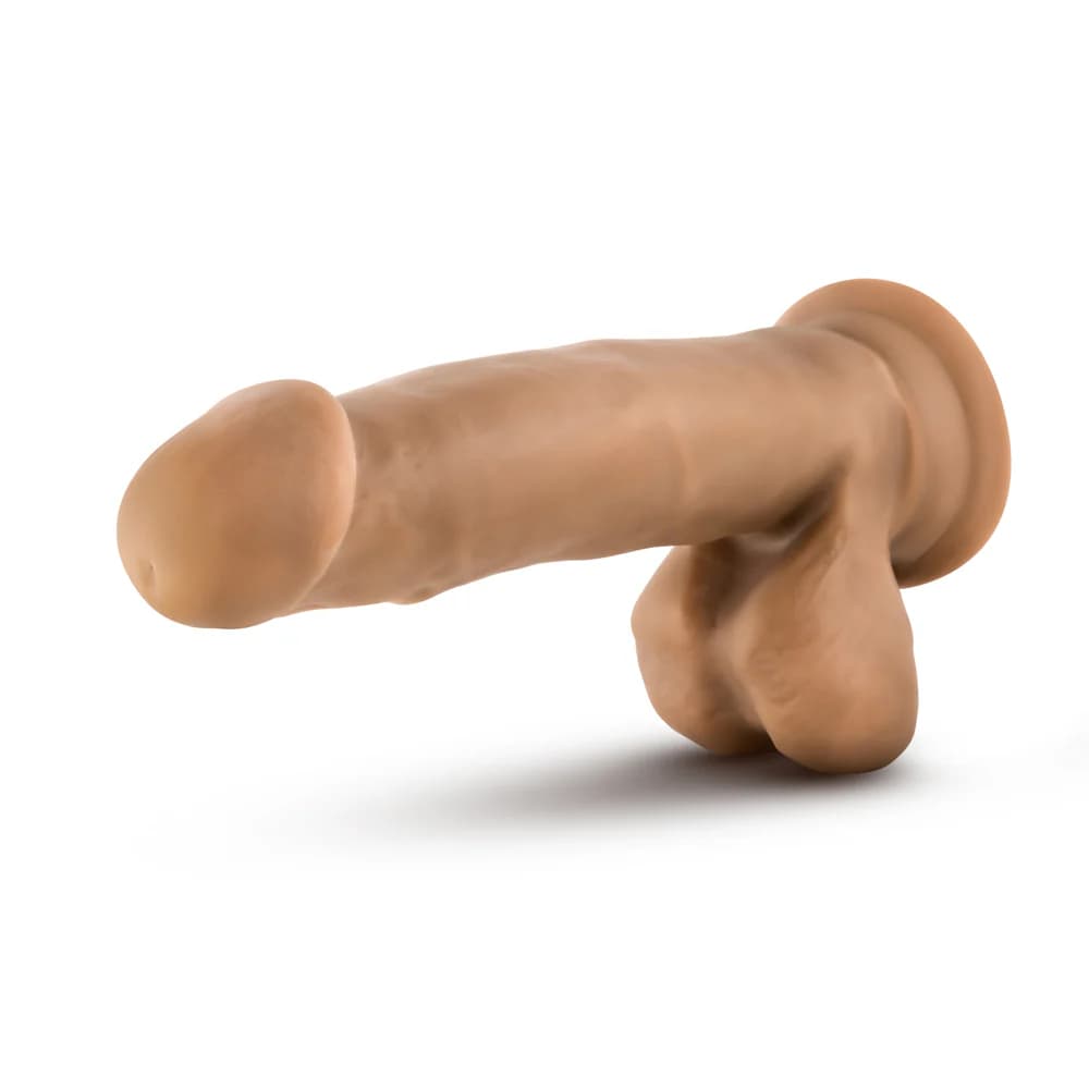 Dr. Skin Dr. Mark 7 in. Dildo with Balls Tan thumbnail 4