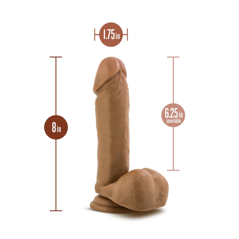 Dr. Skin Dr. William 8 in. Dildo with Balls Tan thumbnail 7