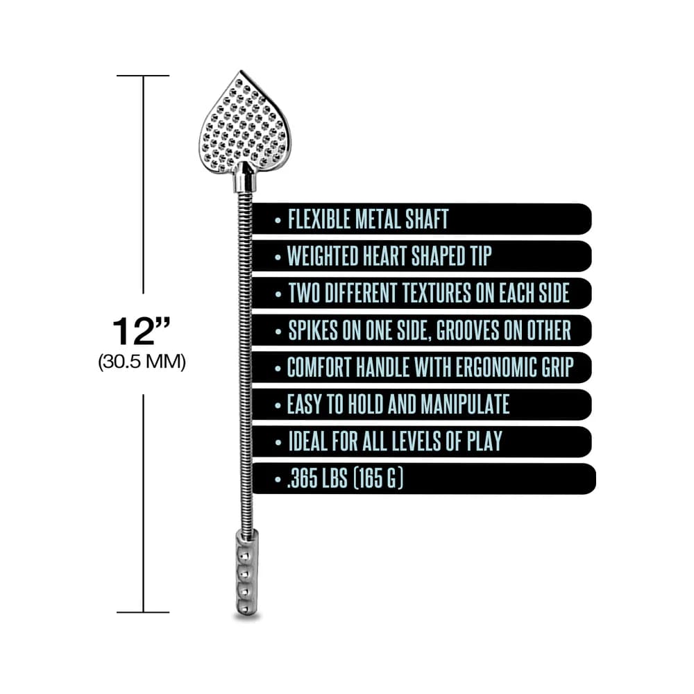Nixie Metal Riding Crop Flaming Heart thumbnail 4