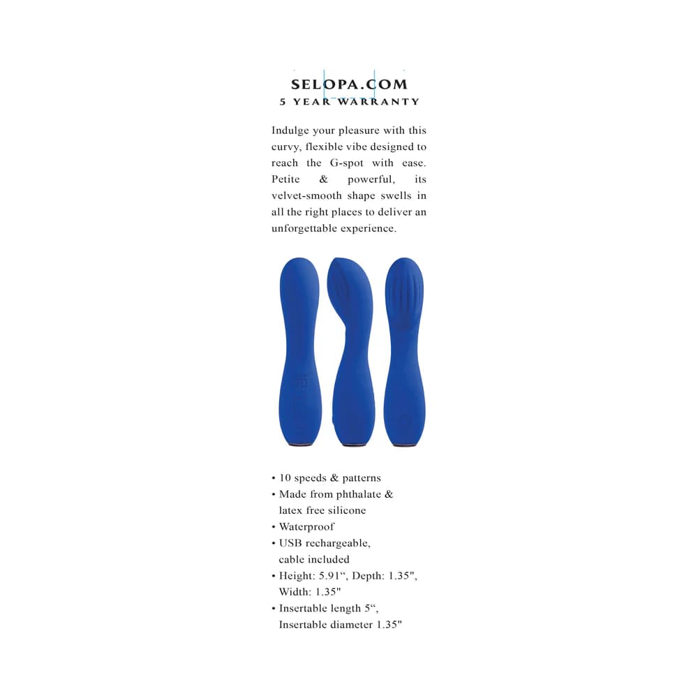 Selopa Sapphire G Rechargeable Vibe Silicone Blue thumbnail 8