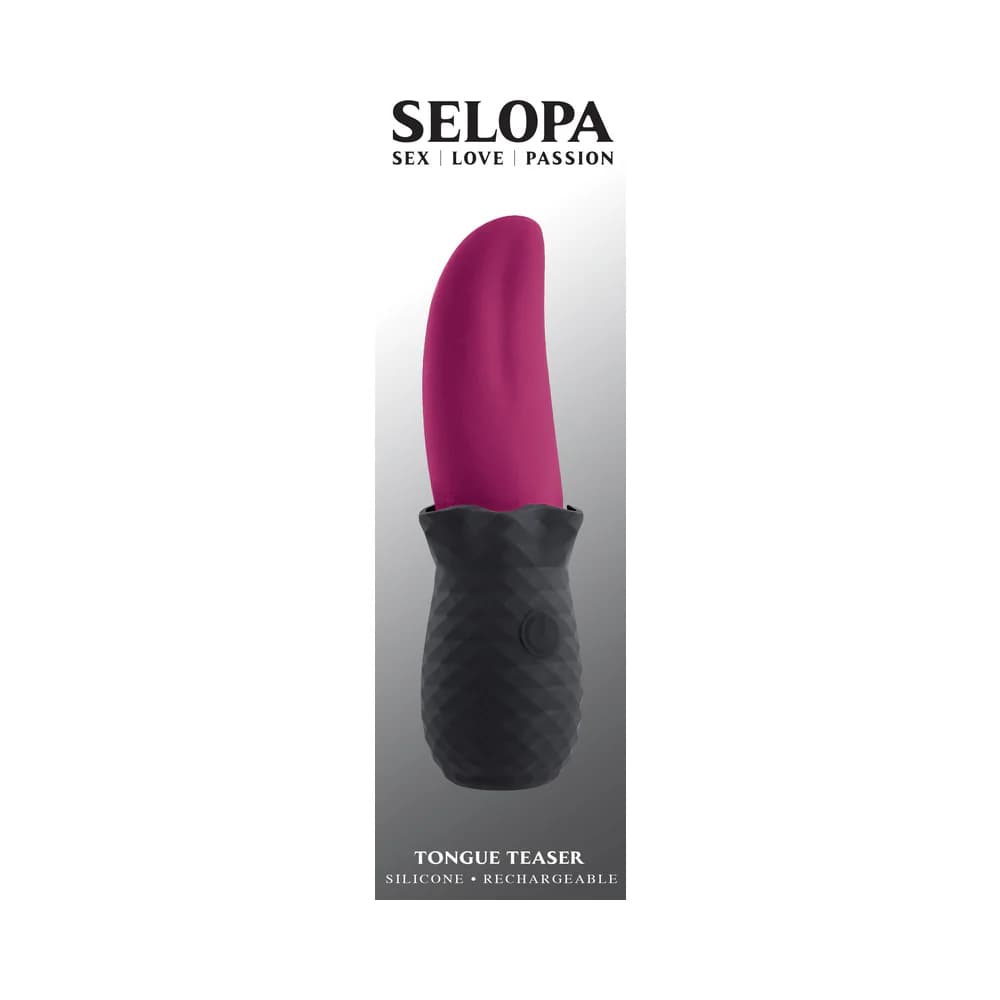 Selopa Tongue Teaser Vibe Rechargeable Silicone Pink Black thumbnail 10
