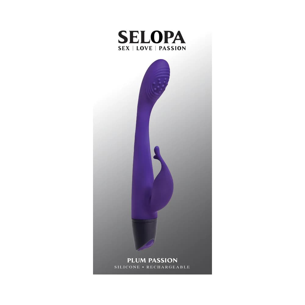 Selopa Plum Passion Rechargeable Dual Stim Silicone Purple thumbnail 9
