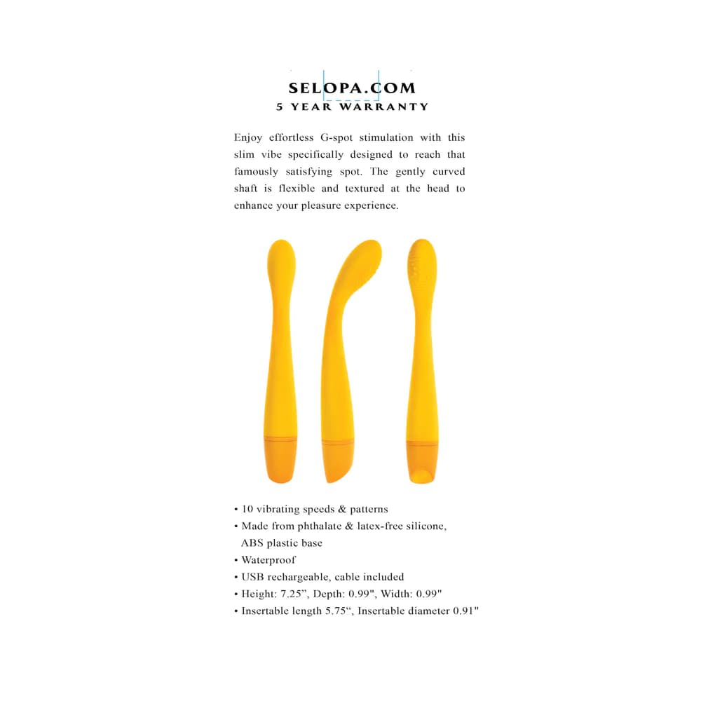 Selopa Lemon Squeeze Rechargeable Vibe Silicone Yellow thumbnail 8