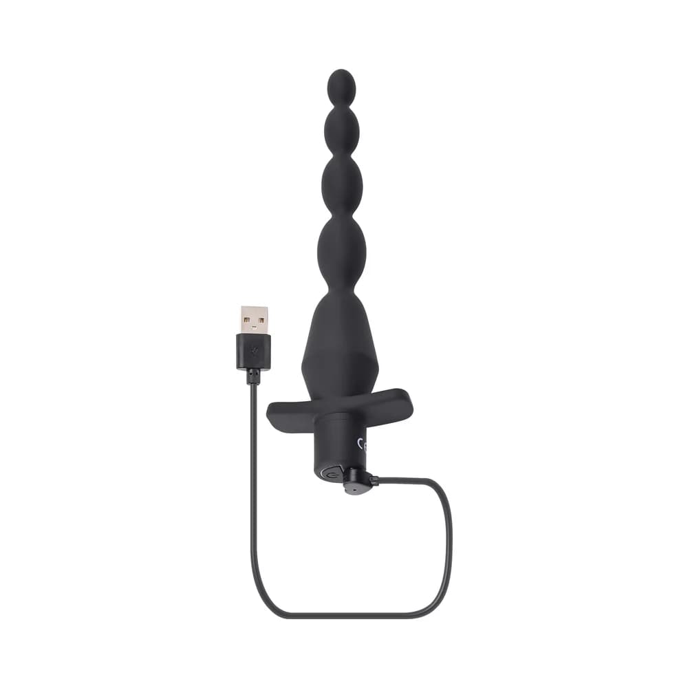 Selopa Vibrating Butt Beads Rechargeable Anal Silicone Black thumbnail 6