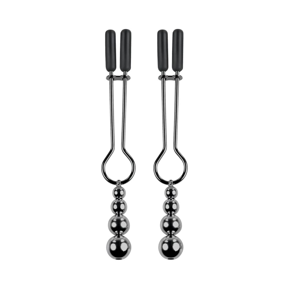 Selopa Beaded Nipple Clamps Stainless Steel Black Chrome thumbnail 2