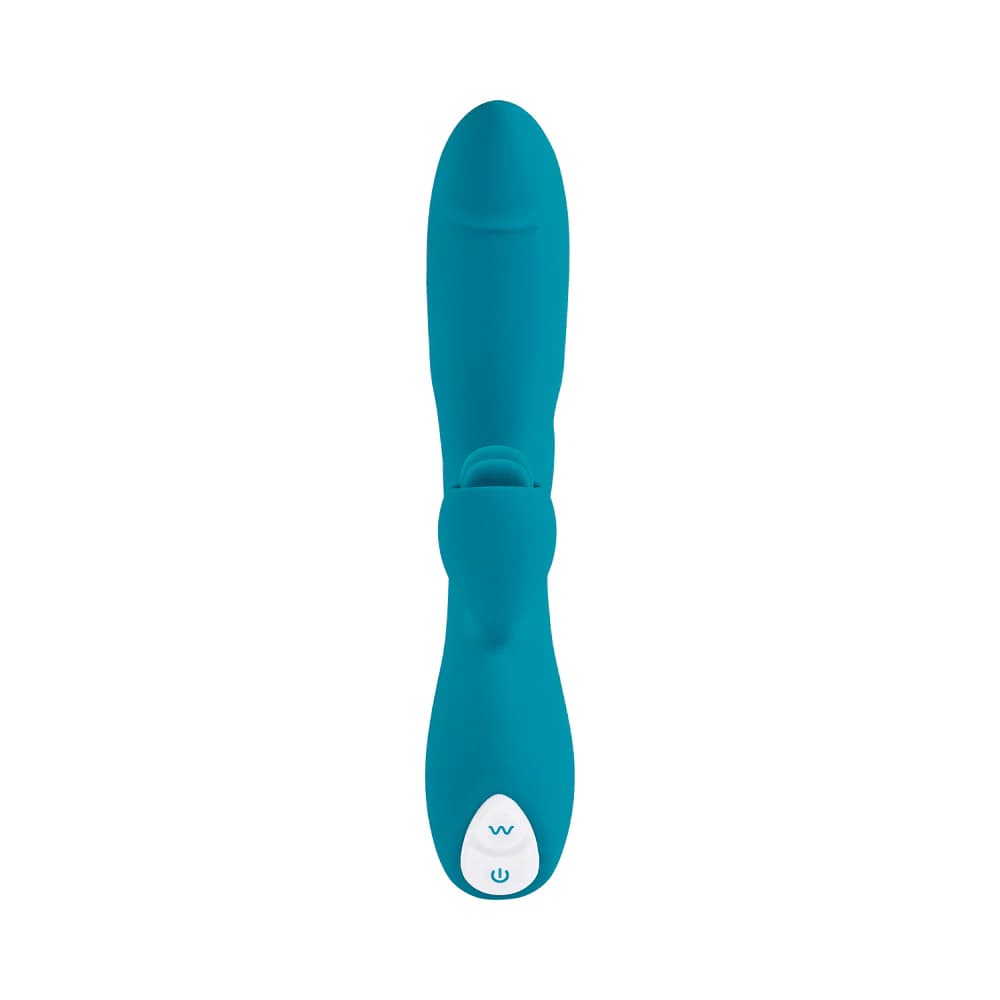 Evolved Fierce Flicker Rechargeable Dual Stim Vibe Silicone Teal thumbnail 2