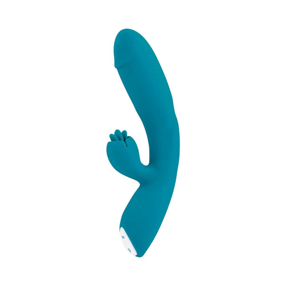 Evolved Fierce Flicker Rechargeable Dual Stim Vibe Silicone Teal thumbnail 3