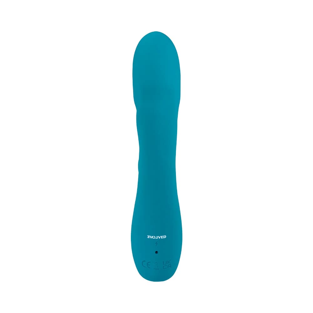 Evolved Fierce Flicker Rechargeable Dual Stim Vibe Silicone Teal thumbnail 5
